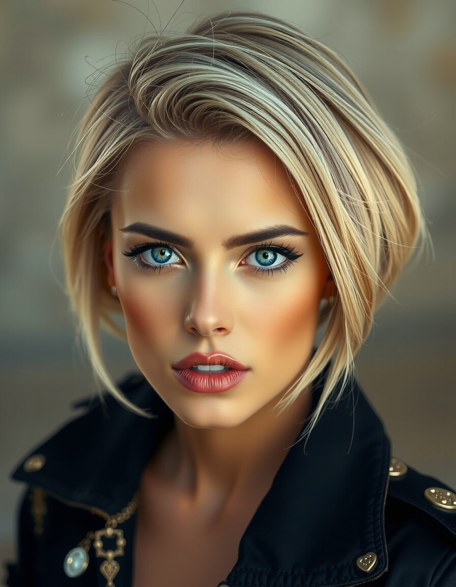 High detailed head portrait of the most beatiful female of… High detailed head portrait of the most beatiful female of…