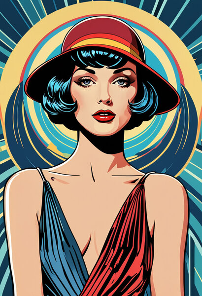 Realistická ilustrace v duchu new pop artu a art deca;…