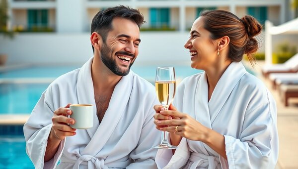 muž a žena, bílé pleti, mladšího vzhledu, oblečeni do…