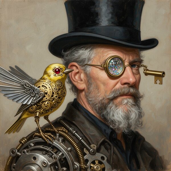 olejomalba s viditelnými tahy štětcem a strukturou plátna.…